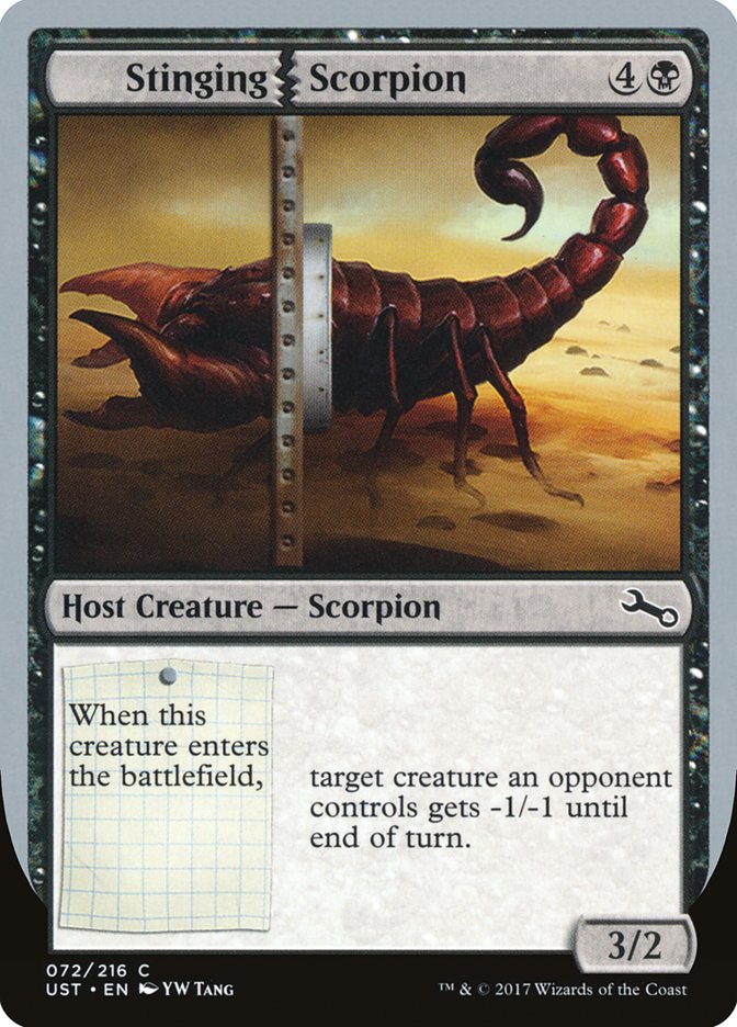 MTG Card Title: Stinging Scorpion UST/72