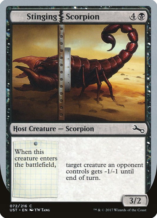 MTG Card Title: Stinging Scorpion UST/72