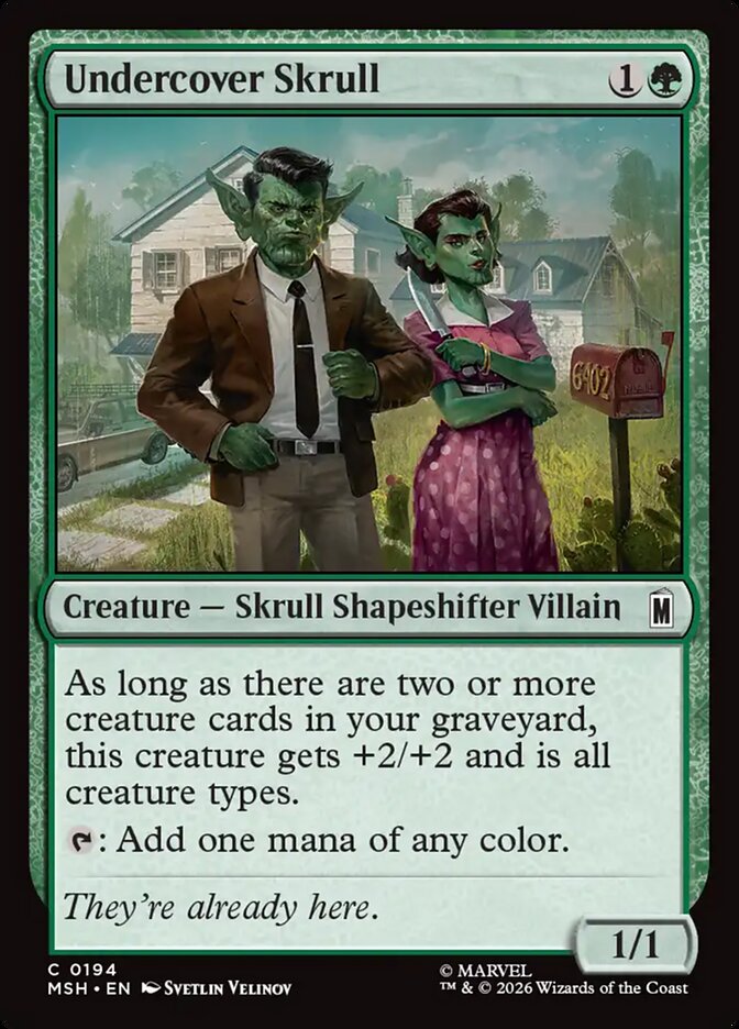 MTG Card Title: Undercover Skrull MSH/194