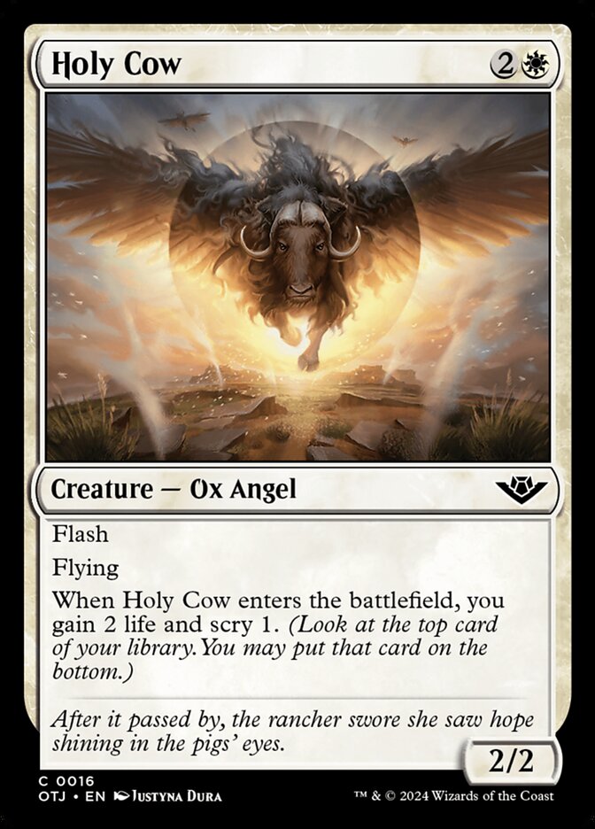 MTG Card Title: Holy Cow OTJ/16