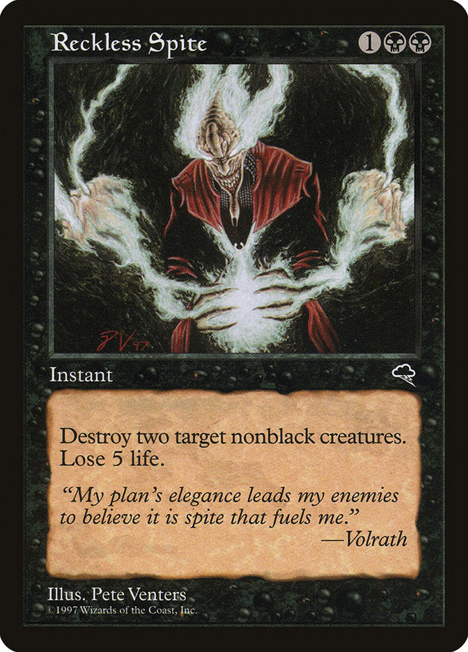 MTG Card Title: Reckless Spite TMP/152
