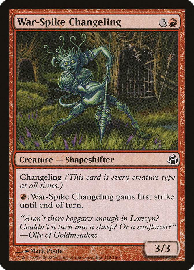 MTG Card Title: War-Spike Changeling MOR/112