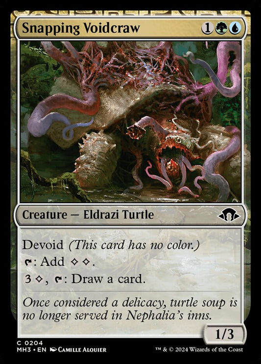 MTG Card Title: Snapping Voidcraw MH3/204