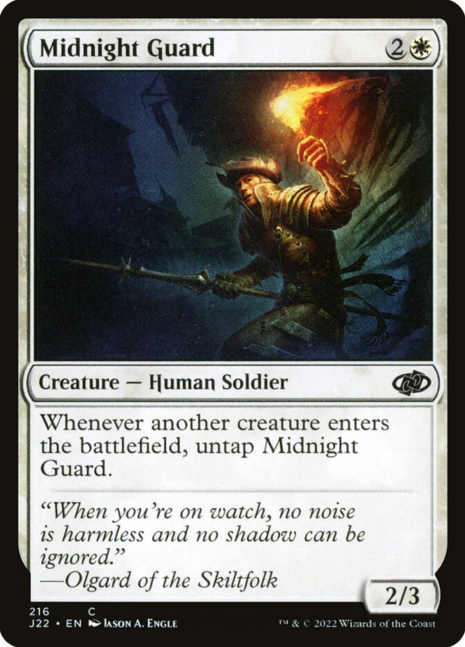 MTG Card Title: Midnight Guard J22/216