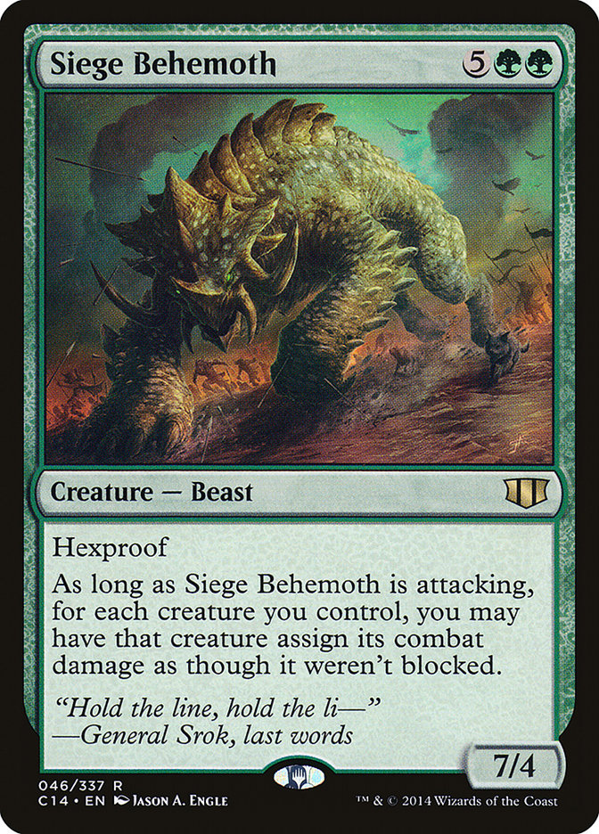 MTG Card Title: Siege Behemoth C14/46