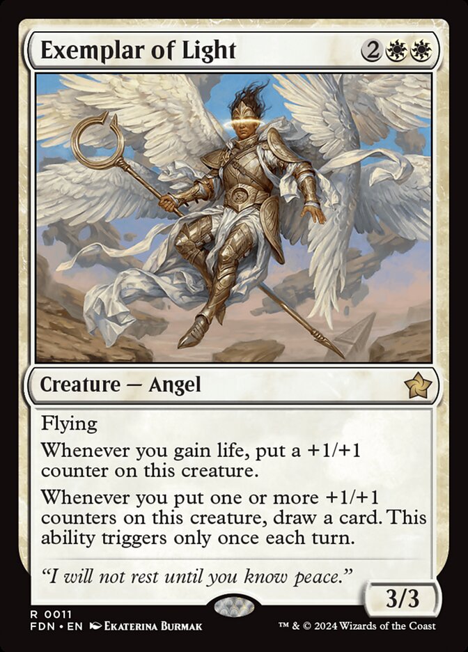 MTG Card Title: Exemplar of Light FDN/11