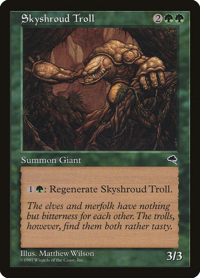 MTG Card Title: Skyshroud Troll TMP/257
