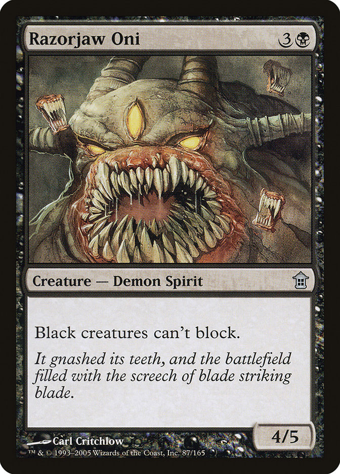 MTG Card Title: Razorjaw Oni SOK/87