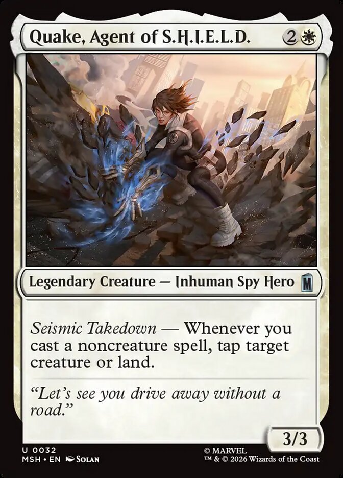 MTG Card Title: Quake, Agent of S.H.I.E.L.D. MSH/32
