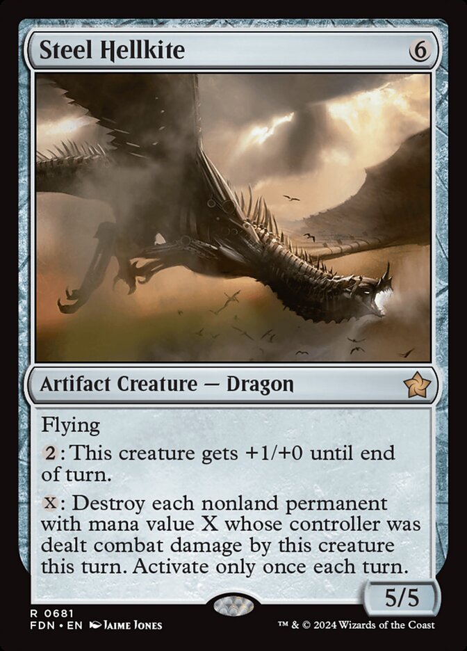 MTG Card Title: Steel Hellkite FDN/681