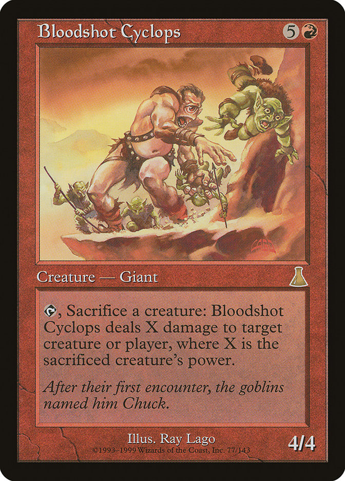 MTG Card Title: Bloodshot Cyclops UDS/77
