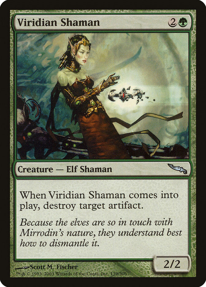 MTG Card Title: Viridian Shaman MRD/139