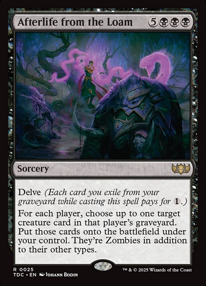 MTG Card Title: Afterlife from the Loam TDC/25