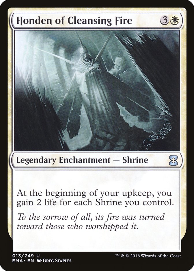 MTG Card Title: Honden of Cleansing Fire EMA/13