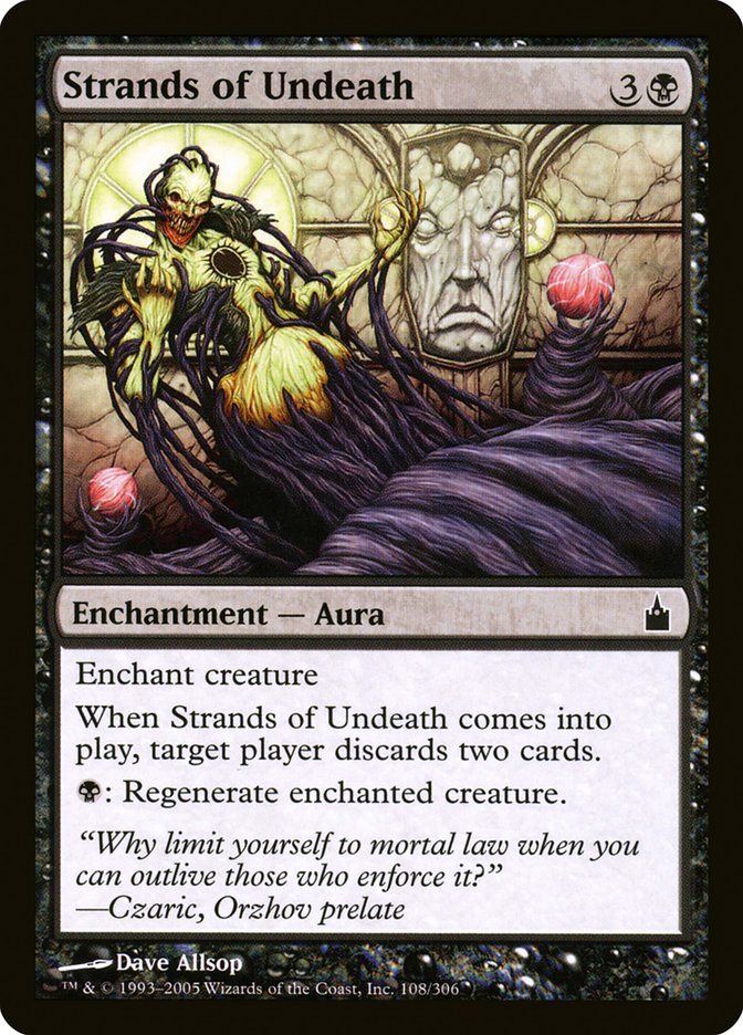 MTG Card Title: Strands of Undeath RAV/108