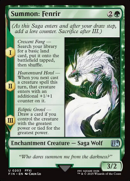 MTG Card Title: Summon: Fenrir FIN/203