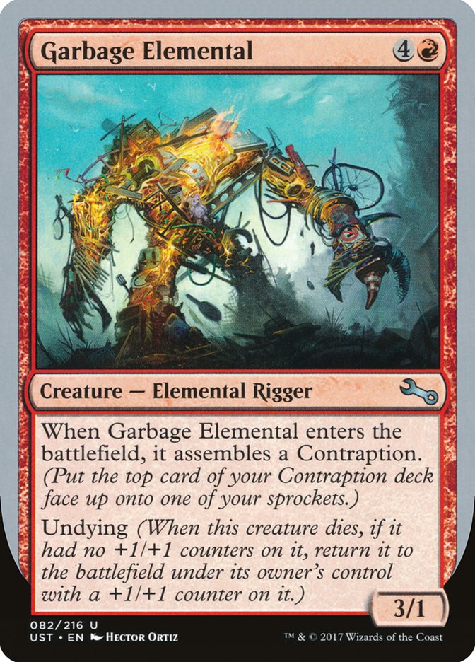 MTG Card Title: Garbage Elemental UST/82b