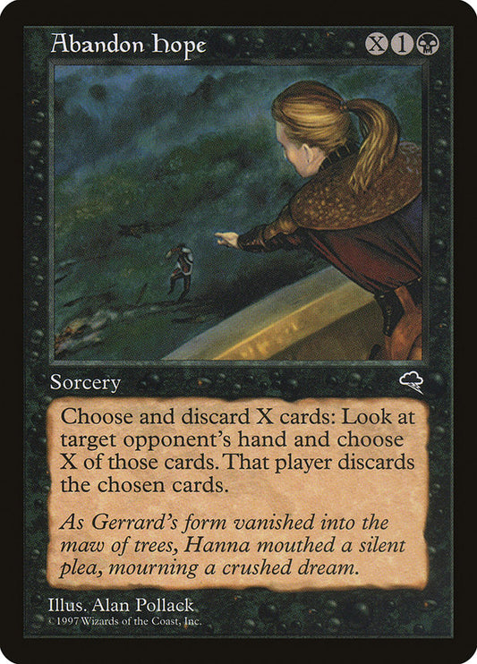 MTG Card Title: Abandon Hope TMP/107