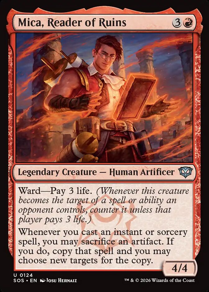 MTG Card Title: Mica, Reader of Ruins SOS/124