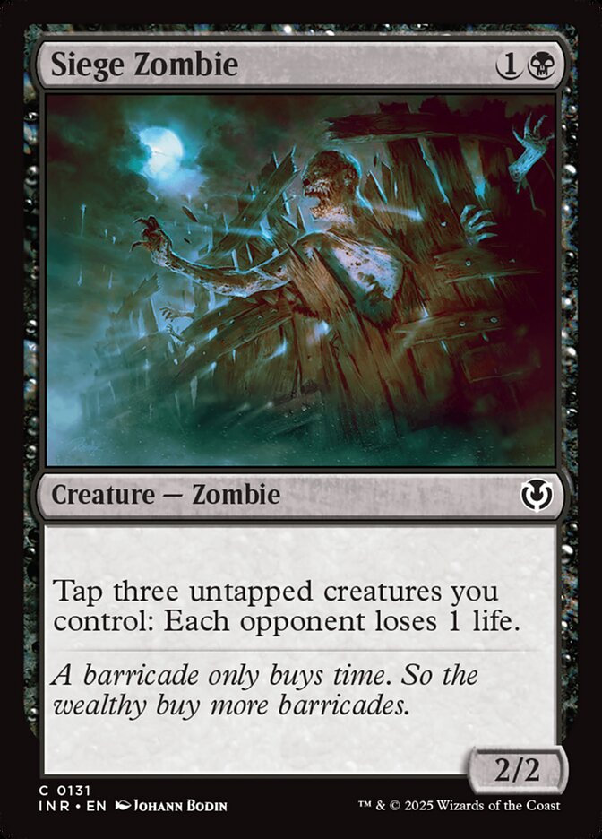 MTG Card Title: Siege Zombie INR/131