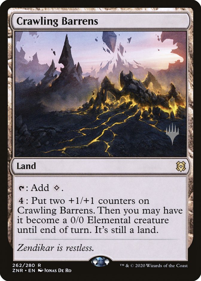MTG Card Title: Crawling Barrens PZNR/262p