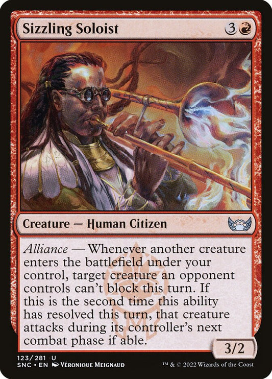 MTG Card Title: Sizzling Soloist SNC/123