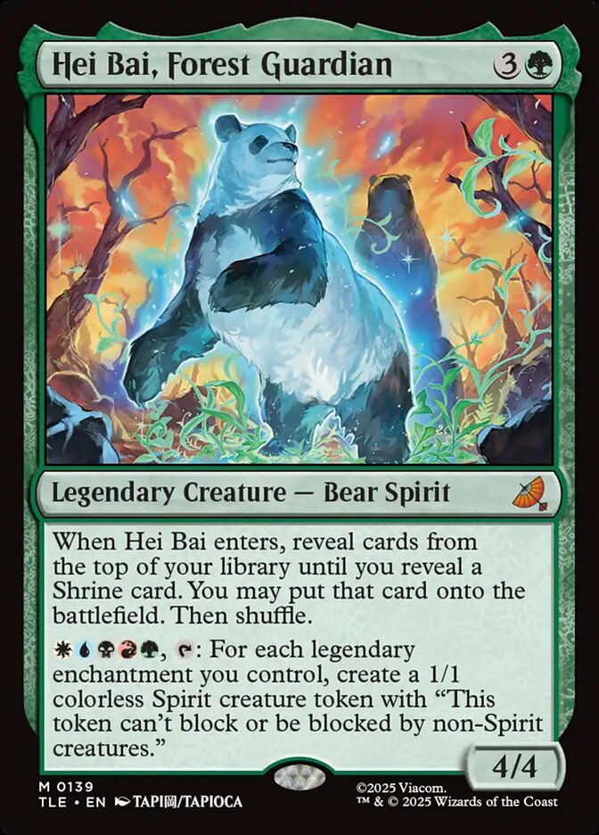 MTG Card Title: Hei Bai, Forest Guardian TLE/139