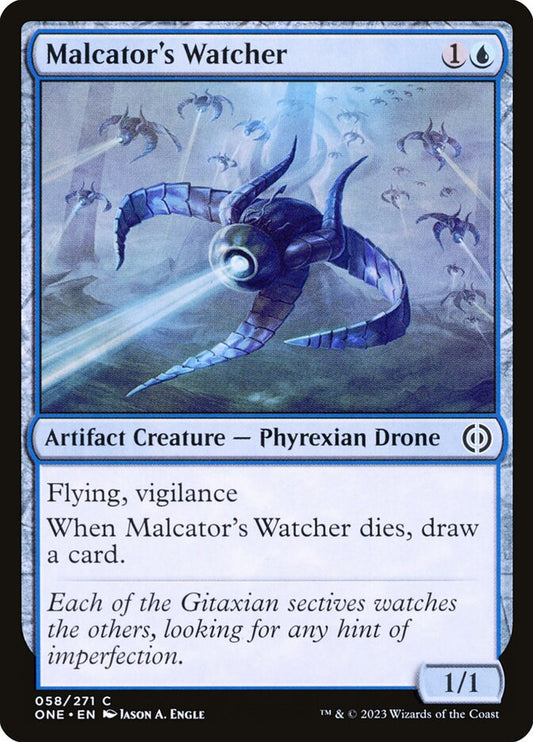 MTG Card Title: Malcator's Watcher ONE/58