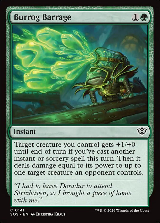 MTG Card Title: Burrog Barrage SOS/141