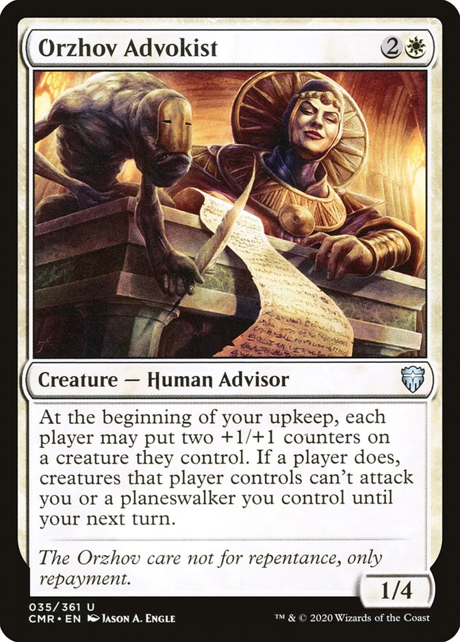 MTG Card Title: Orzhov Advokist CMR/35