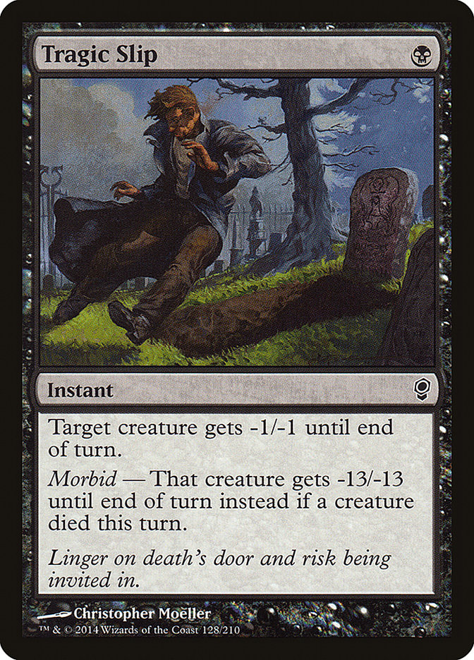 MTG Card Title: Tragic Slip CNS/128