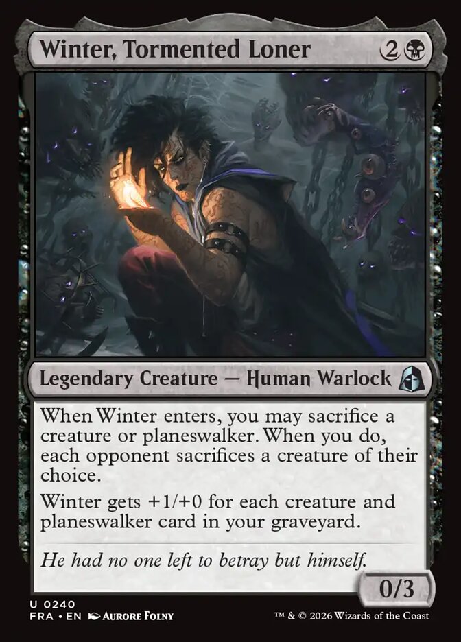 MTG Card Title: Winter, Tormented Loner FRA/240