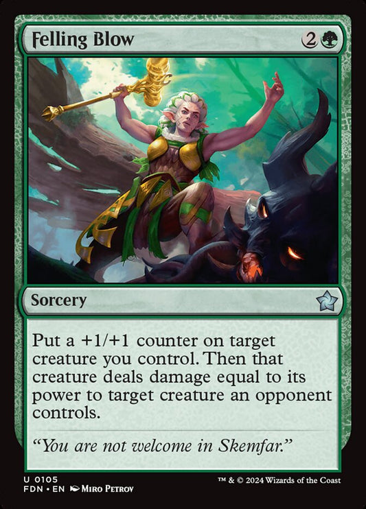 MTG Card Title: Felling Blow FDN/105