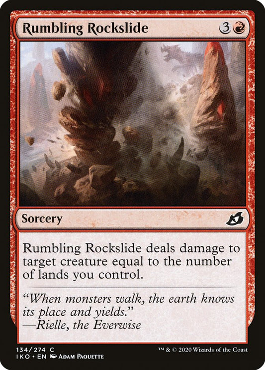 MTG Card Title: Rumbling Rockslide IKO/134