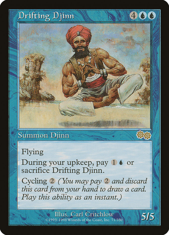 MTG Card Title: Drifting Djinn USG/71