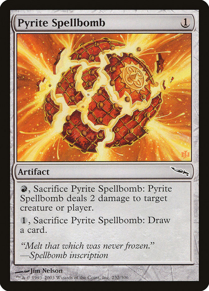 MTG Card Title: Pyrite Spellbomb MRD/232