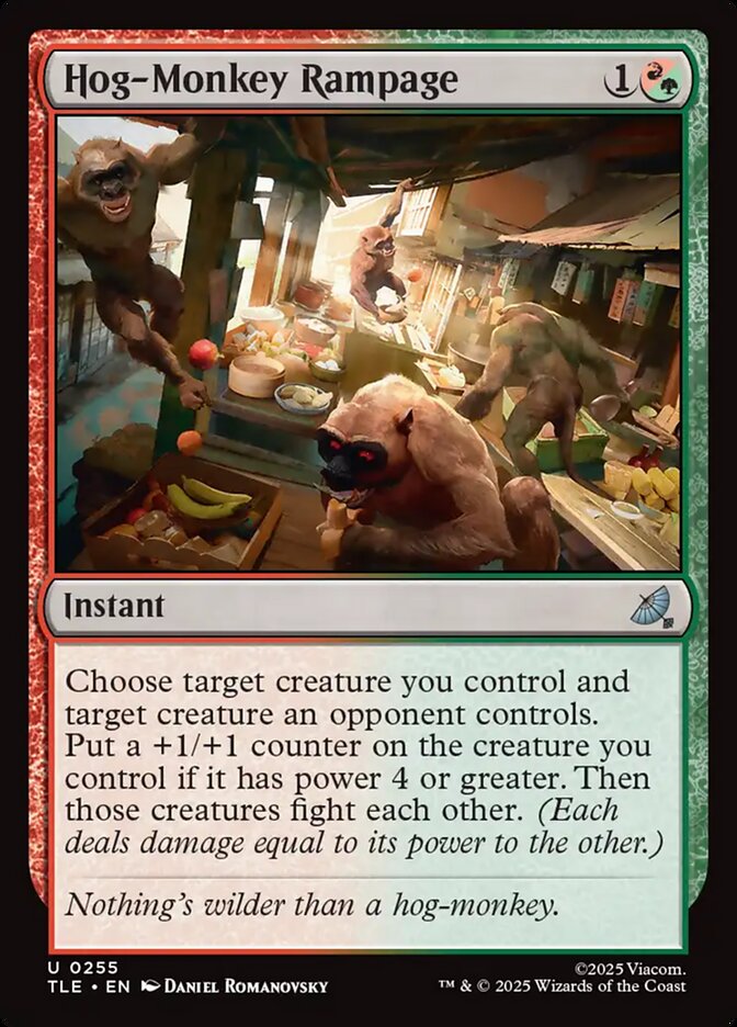 MTG Card Title: Hog-Monkey Rampage TLE/255