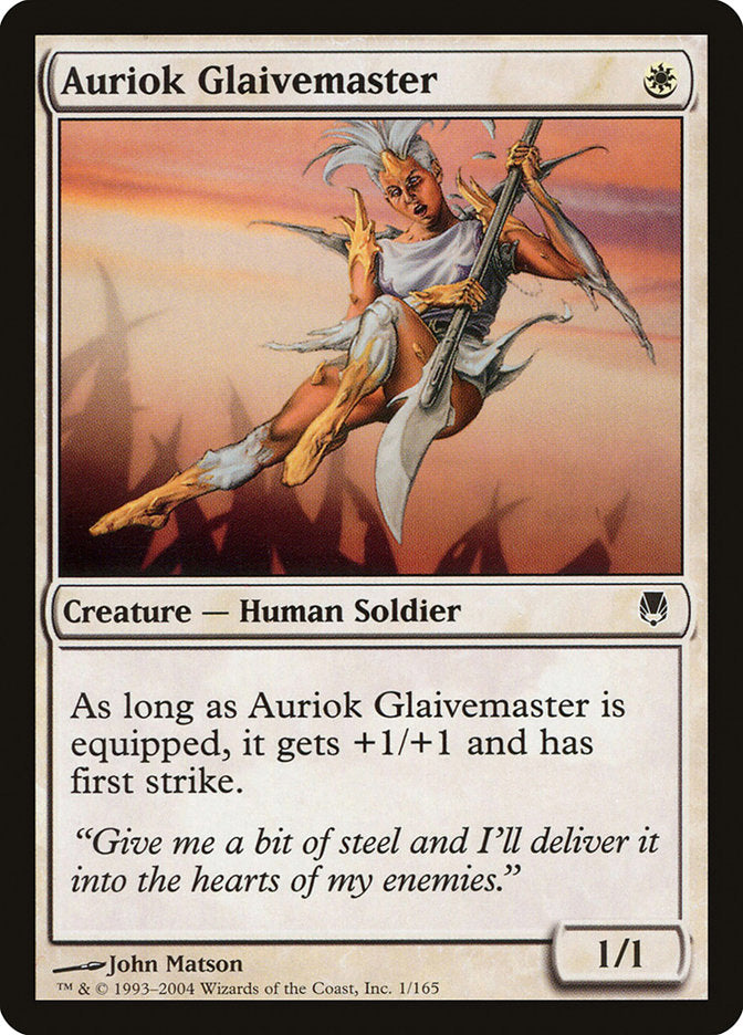 MTG Card Title: Auriok Glaivemaster DST/1
