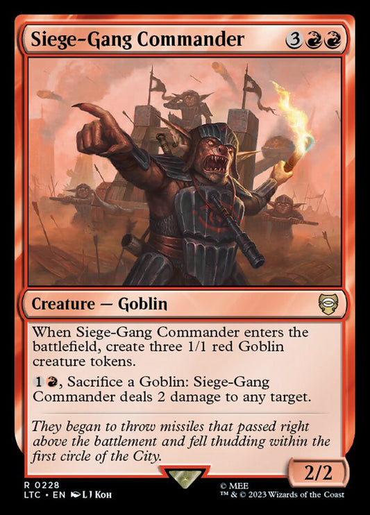 MTG Card Title: Siege-Gang Commander LTC/228