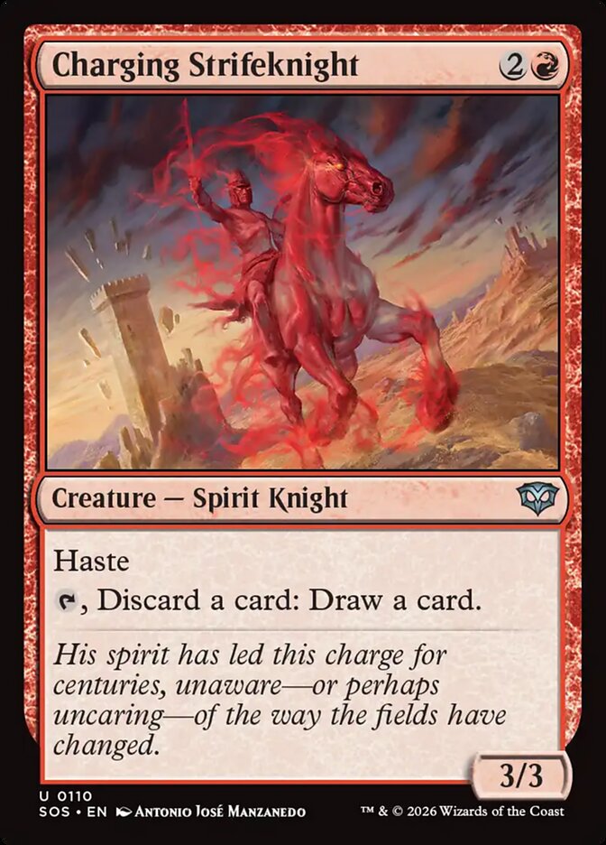 MTG Card Title: Charging Strifeknight SOS/110