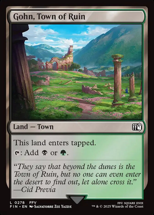 MTG Card Title: Gohn, Town of Ruin FIN/278