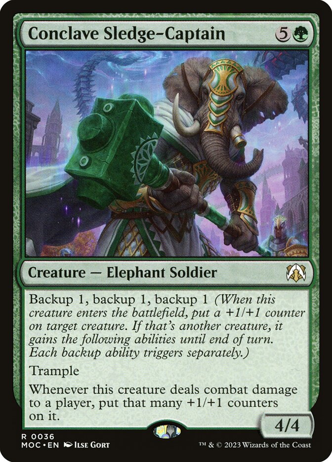 MTG Card Title: Conclave Sledge-Captain MOC/36