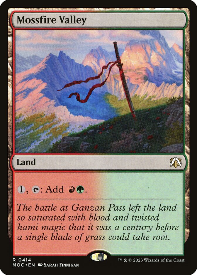 MTG Card Title: Mossfire Valley MOC/414