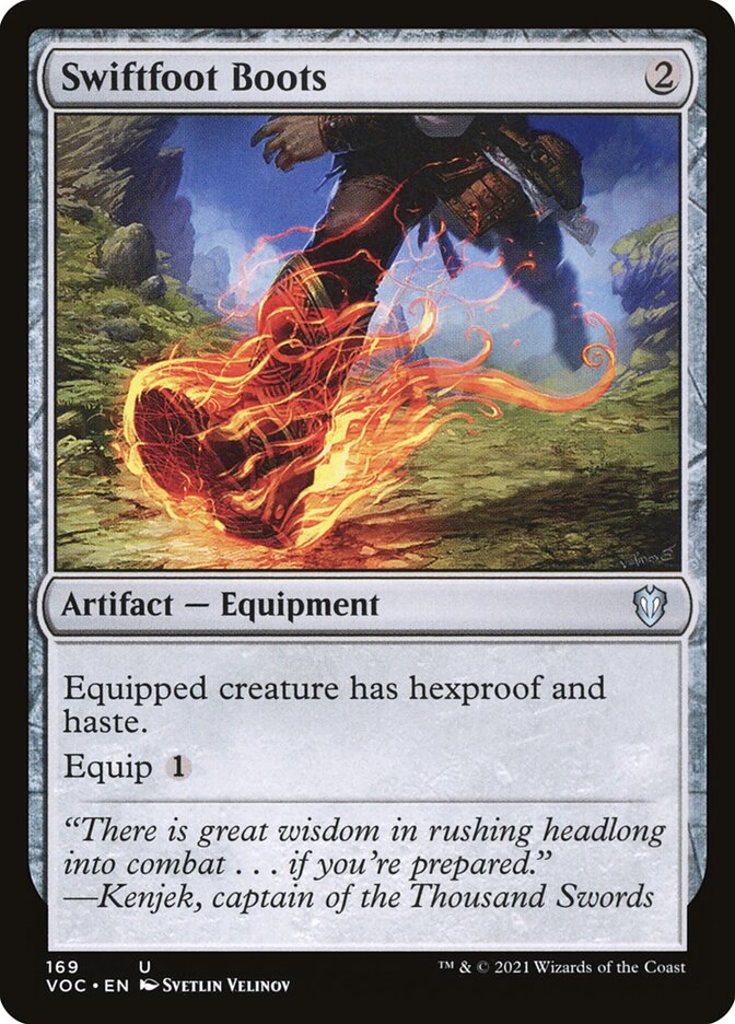 MTG Card Title: Swiftfoot Boots VOC/169