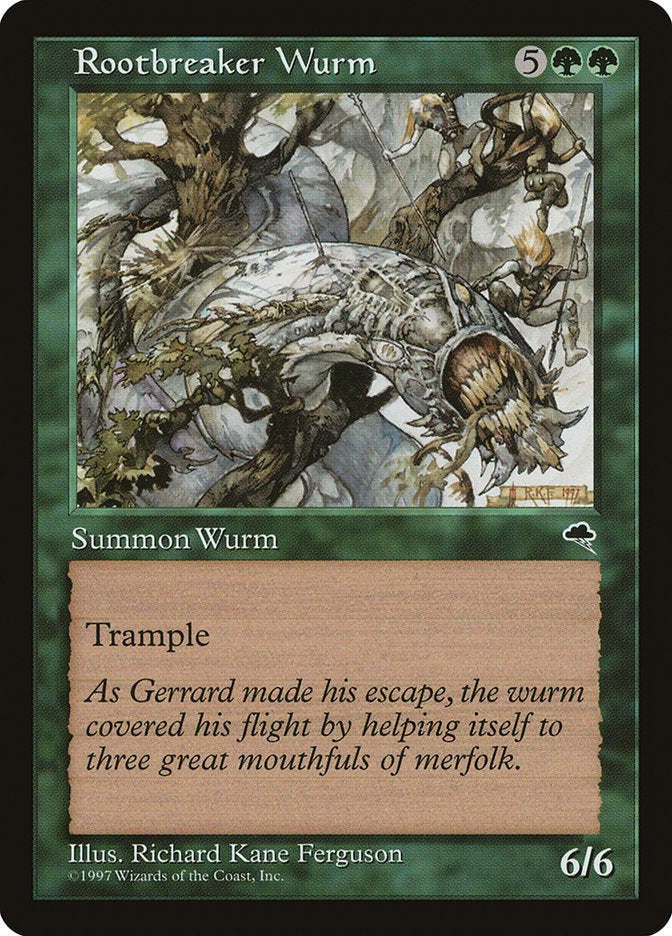 MTG Card Title: Rootbreaker Wurm TMP/251