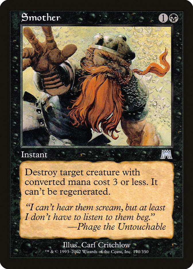 MTG Card Title: Smother ONS/170