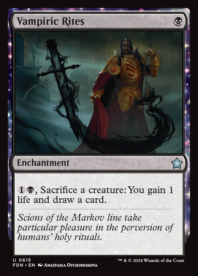 MTG Card Title: Vampiric Rites FDN/615