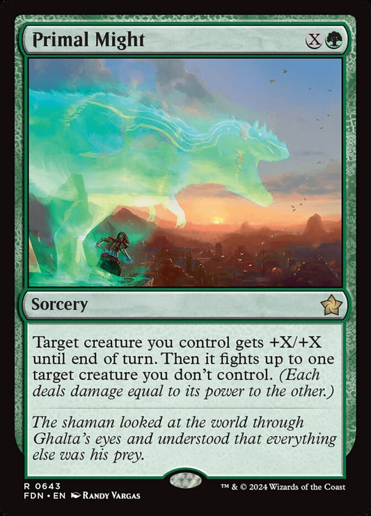 MTG Card Title: Primal Might FDN/643