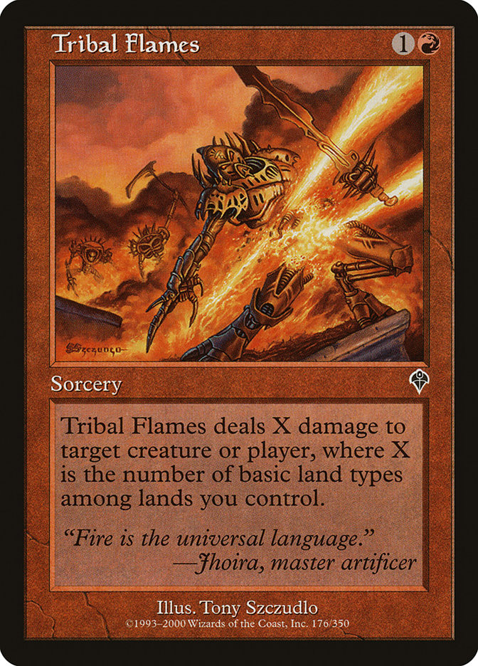 MTG Card Title: Tribal Flames INV/176
