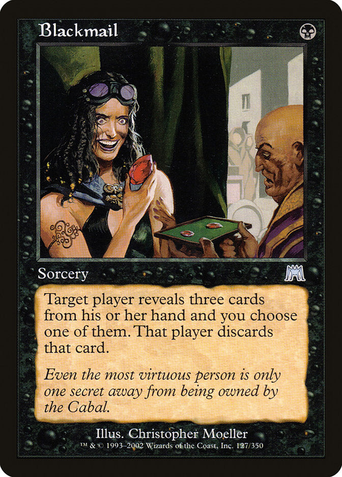 MTG Card Title: Blackmail ONS/127